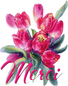 Gif animé merci fleur